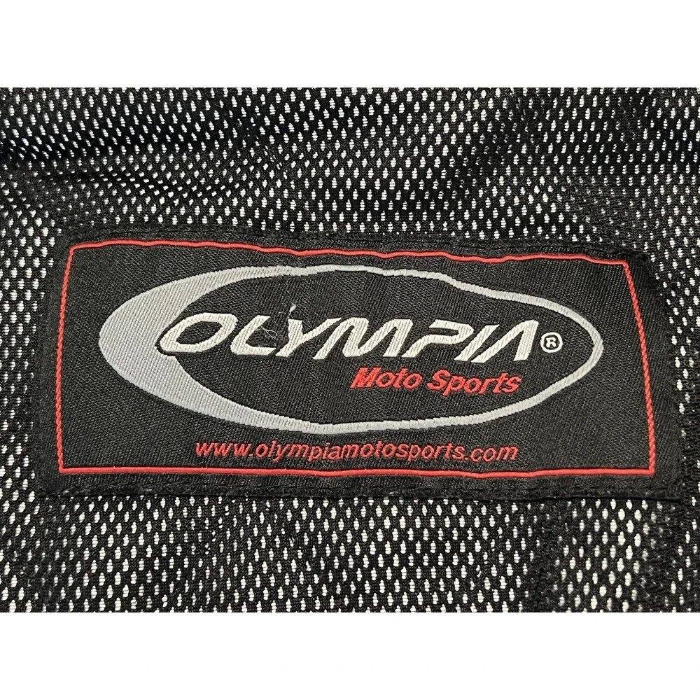 Olympia Moto Sports Jacket Motorcycle MED Cordura Reflective Silver Armored